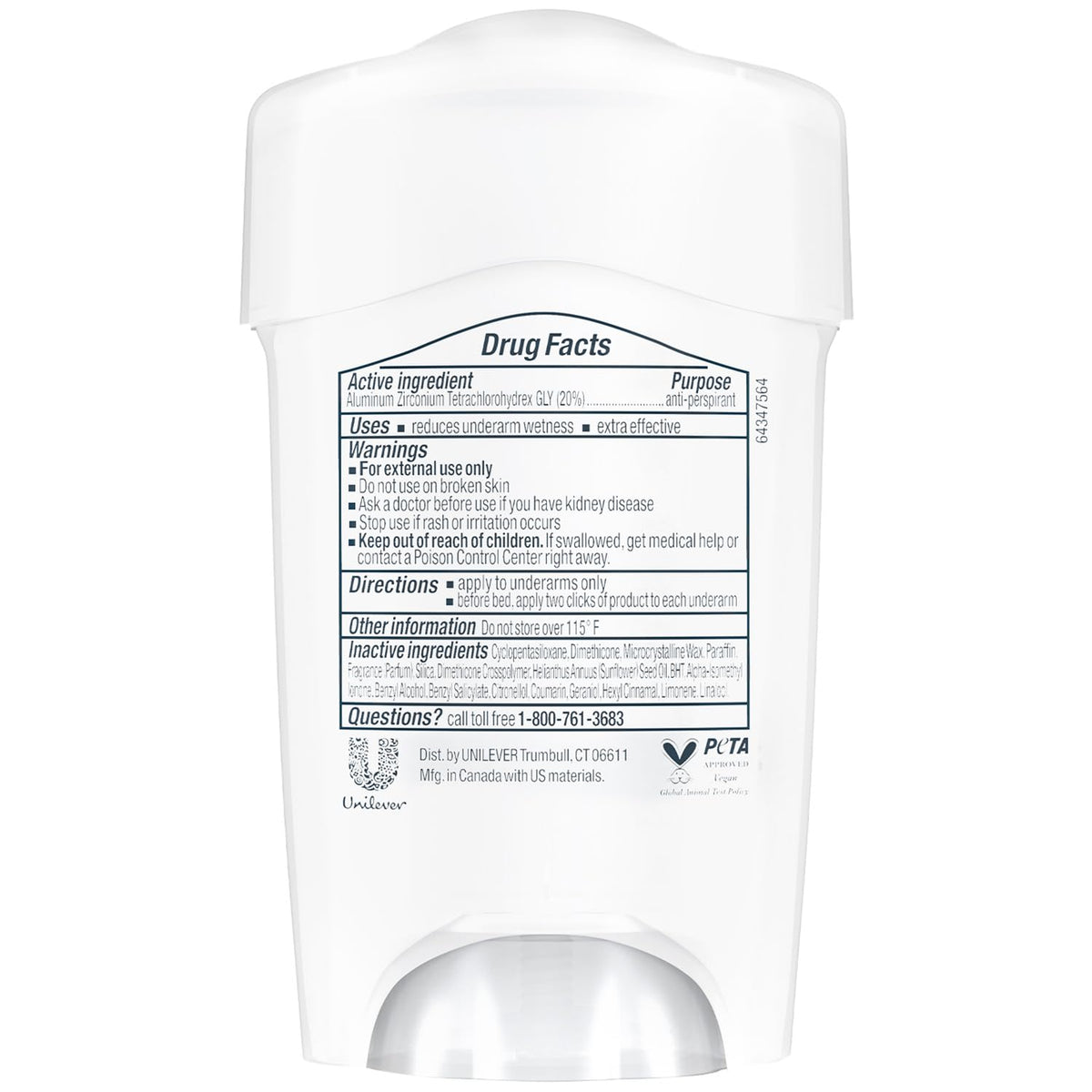 Dove Clinical Protection Anti-Perspirant Deodorant 1.7 Fl Oz side view