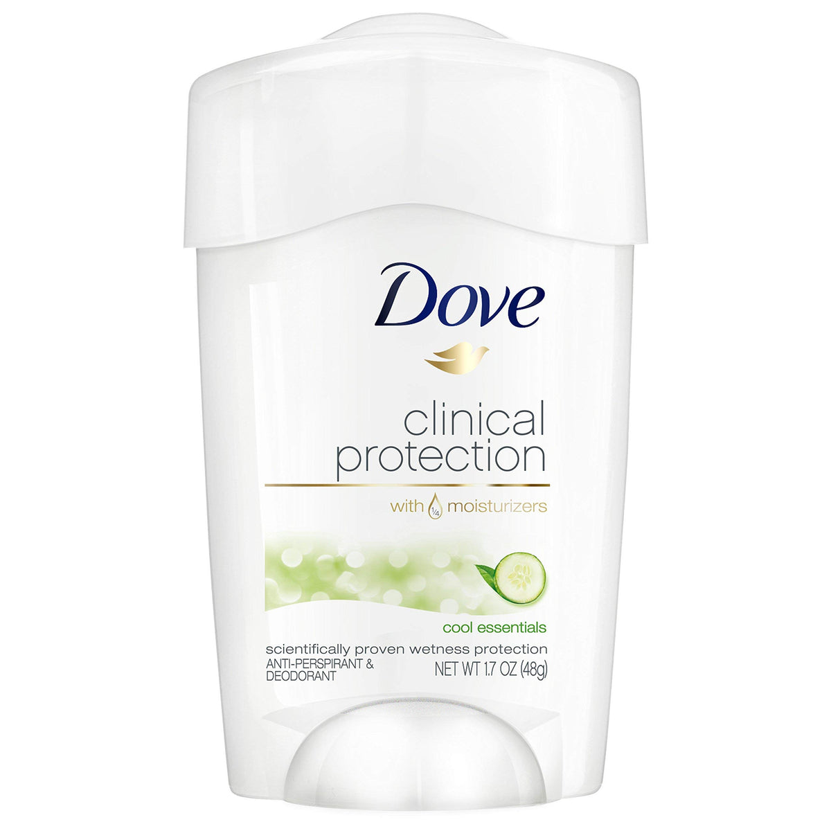 Dove Clinical Protection Anti-Perspirant Deodorant 1.7 oz Cool Essentials front view