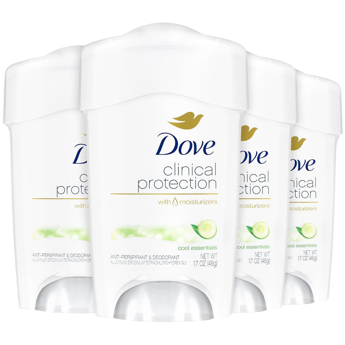 Dove Clinical Protection Anti-Perspirant Deodorant 3-Pack front view