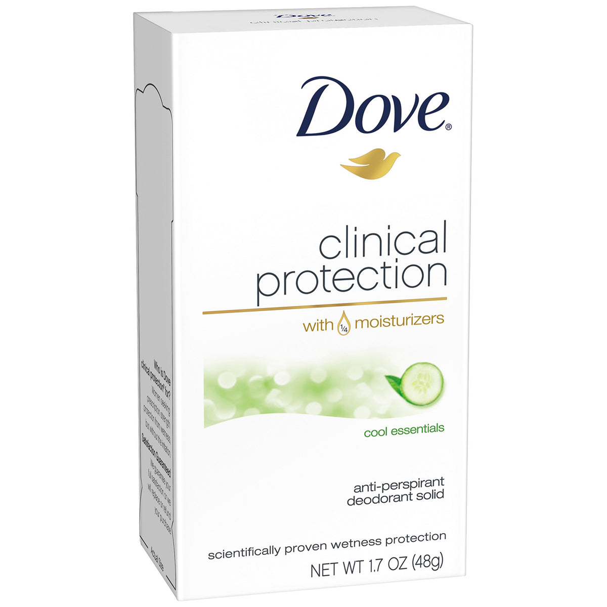 Dove Clinical Protection Antiperspirant Deodorant Cool Essentials 1.7 oz front view