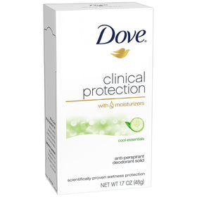Dove Clinical Protection Antiperspirant Deodorant Cool Essentials 1.7 oz front view
