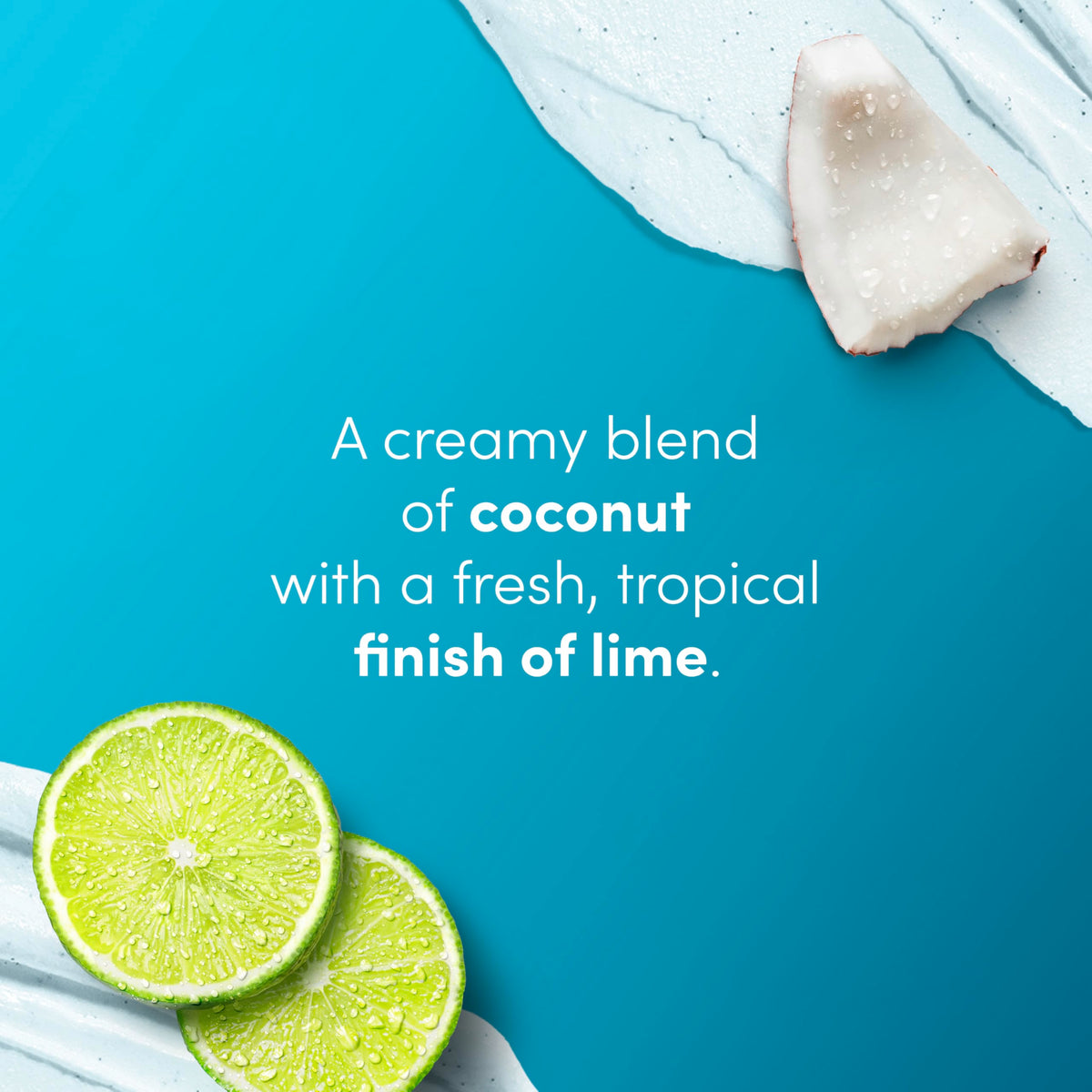 Dove Coconut & Lime Body Scrub 15 oz in a shower setting