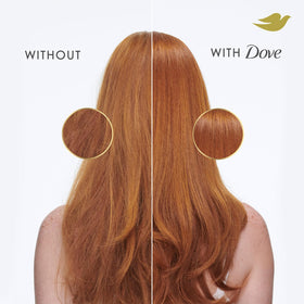 Dove Daily Moisture Conditioner applied to hair
