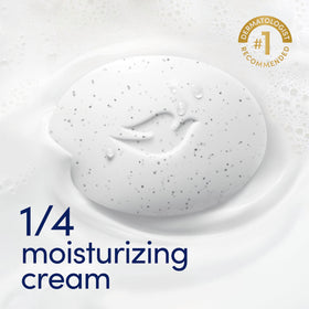 Dove Deep Exfoliating Beauty Bar Soap lathering on hands