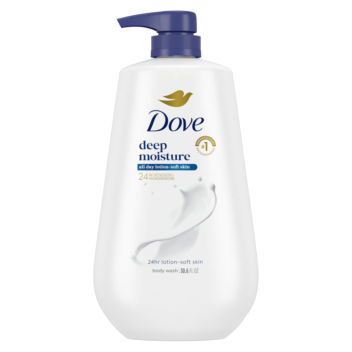 Dove Deep Moisture Body Wash 30.6 oz pump front view