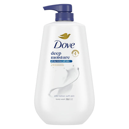 Dove Deep Moisture Body Wash 30.6 oz pump front view