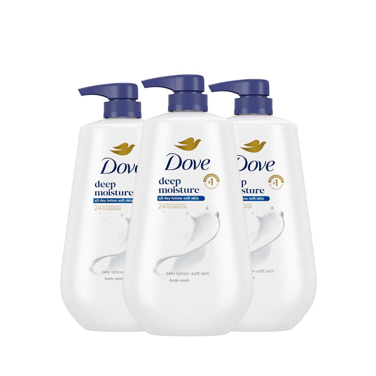 Dove Deep Moisture Body Wash 30.6 oz pump front view