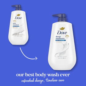 Dove Deep Moisture Body Wash 30.6 oz pump side view