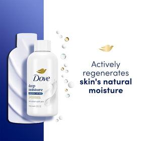 Dove Deep Moisture Body Wash mini bottle side view