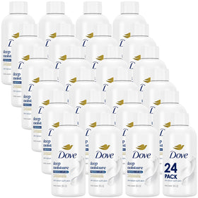 Dove Deep Moisture Body Wash travel bottle front view 3 oz
