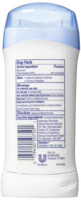 Dove Deodorant 3 Pack packaging with 2.6 Ounce sticks