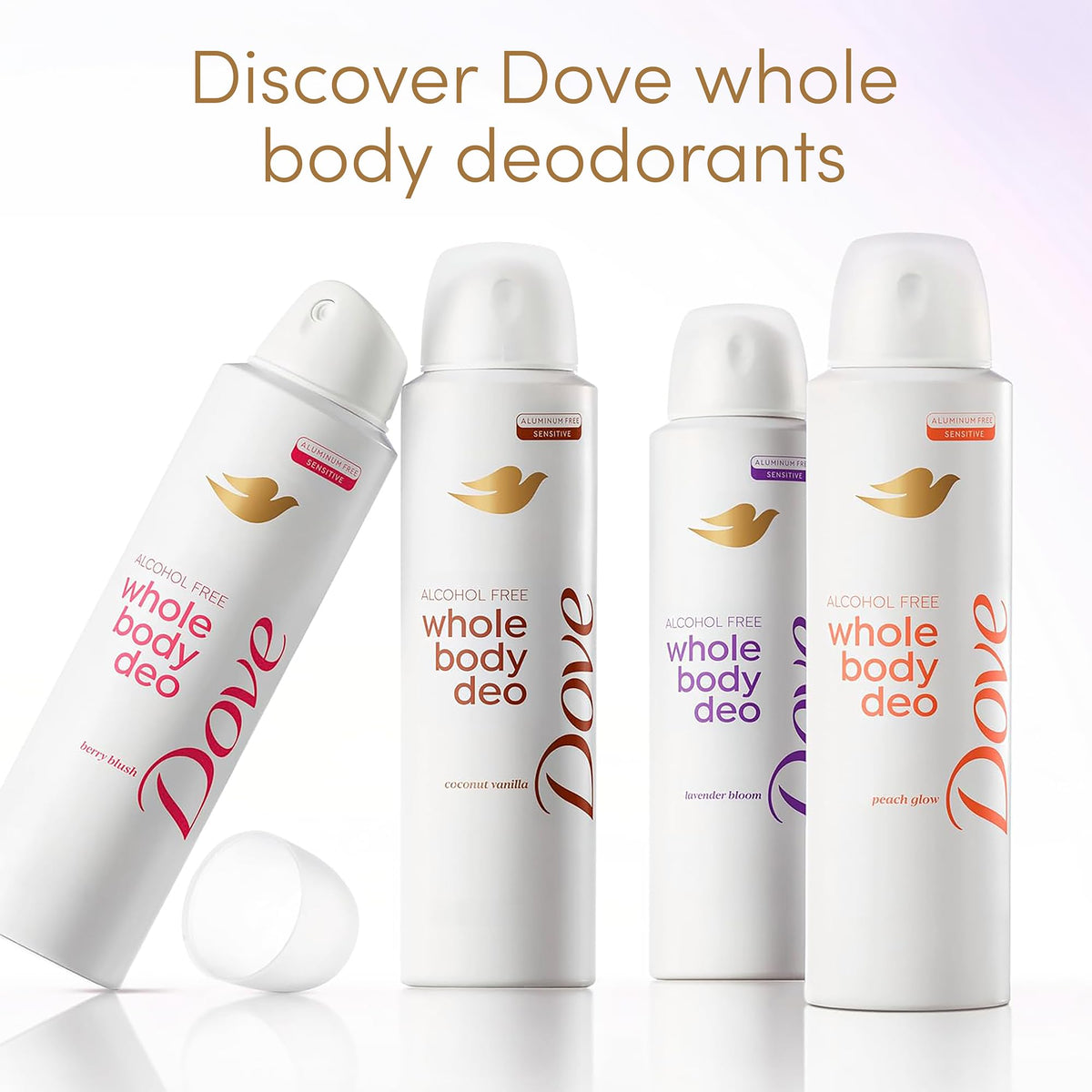Dove deodorant spray bottle back view
