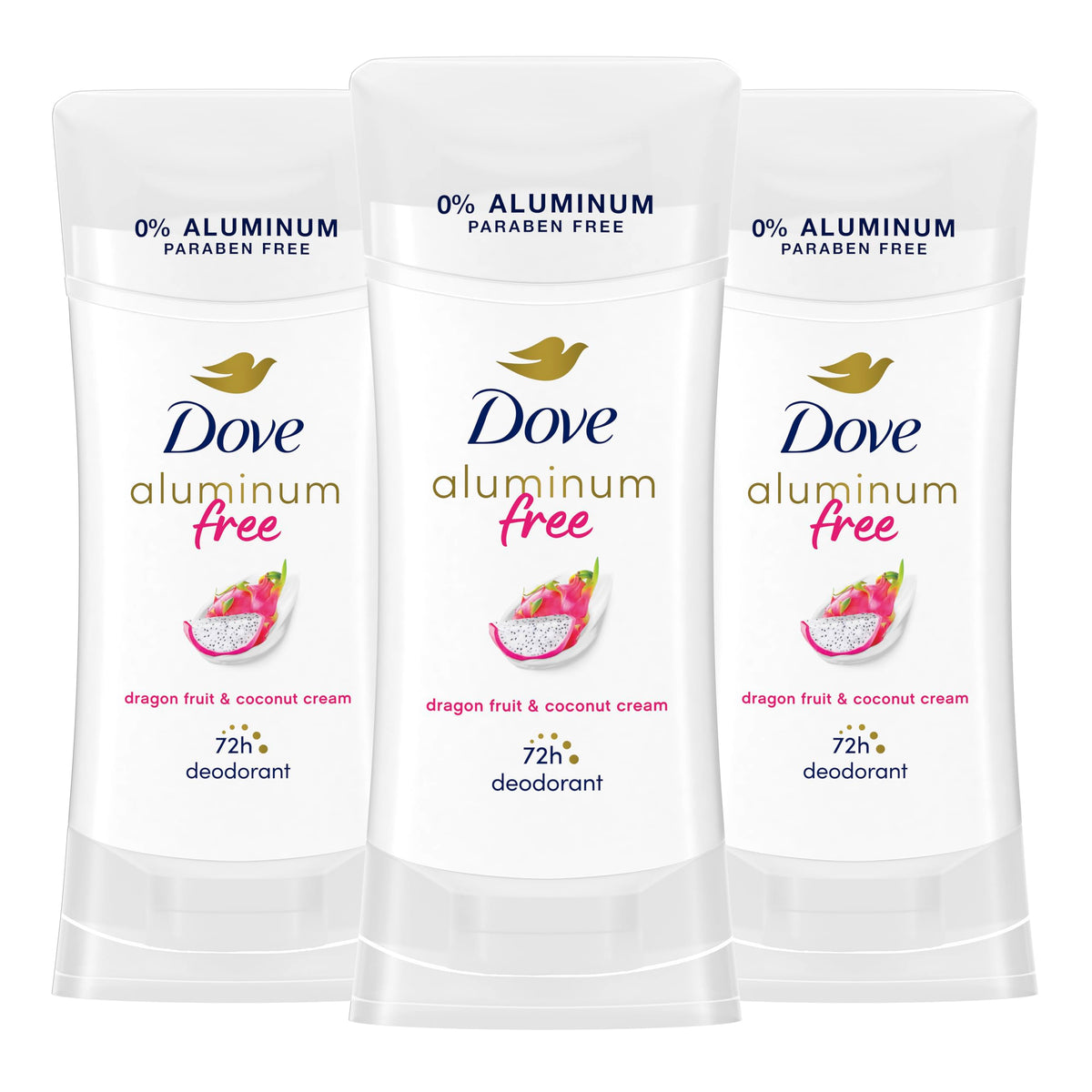 Dove Deodorant Stick Dragon Fruit & Coconut Cream 3PK front view