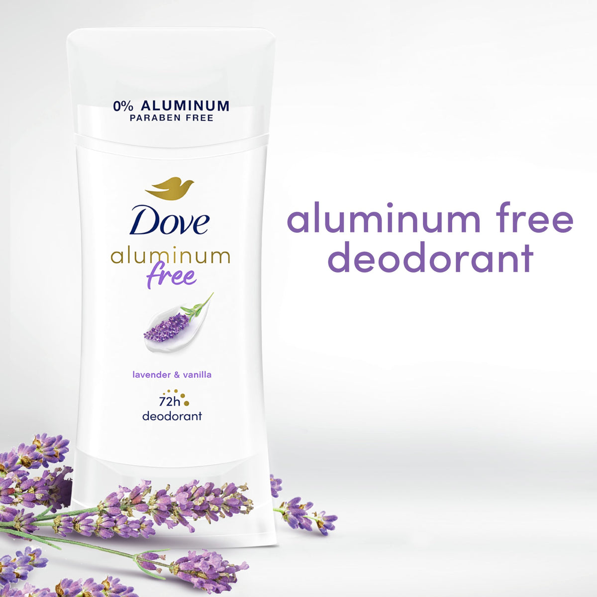 Dove deodorant stick Lavender and Vanilla opened