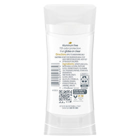 Dove deodorant stick Lavender and Vanilla with cap off