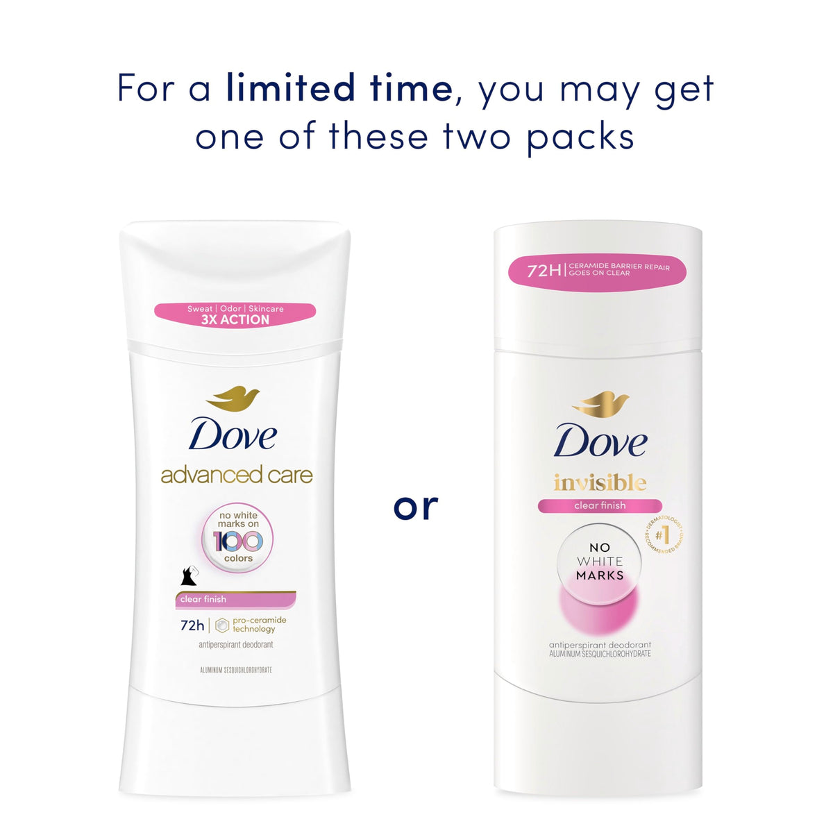 Dove deodorant stick with pineapple and rose fragrance