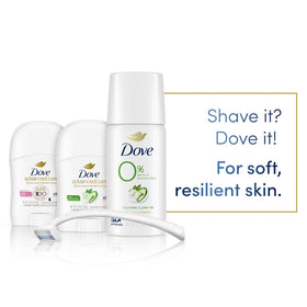 Dove deodorant with cucumber and green tea scent packaging