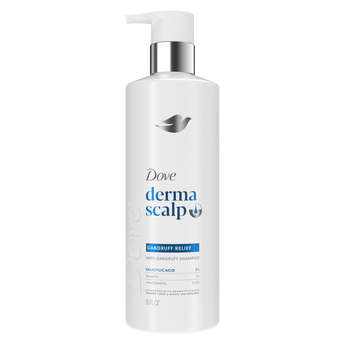 Dove Derma Scalp Dandruff Relief Shampoo 16oz front view