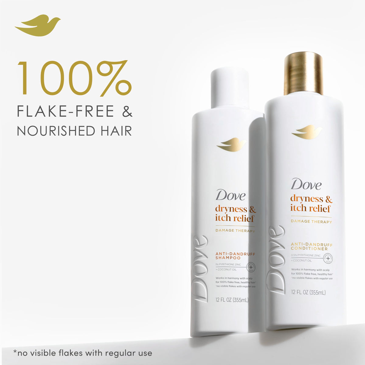 Dove Derma Shampoo showing Pyrithione Zinc active ingredient
