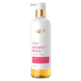Dove Dewy Shower Oil Body Wash Coconut & Geranium Oil 15.3 fl oz front view
