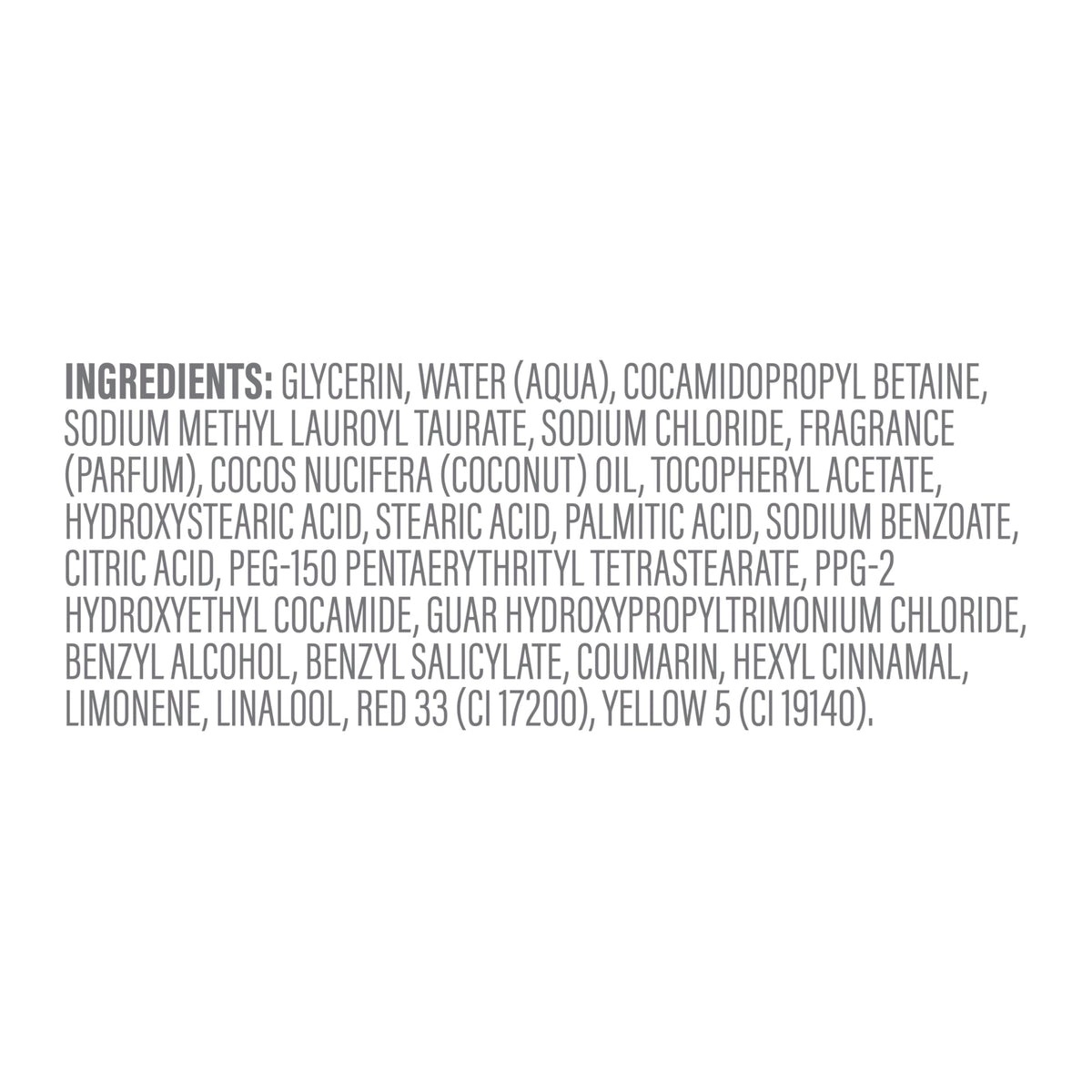 Dove Dewy Shower Oil Body Wash Coconut & Geranium Oil ingredients list
