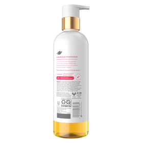 Dove Dewy Shower Oil Body Wash Coconut & Geranium Oil pump close-up