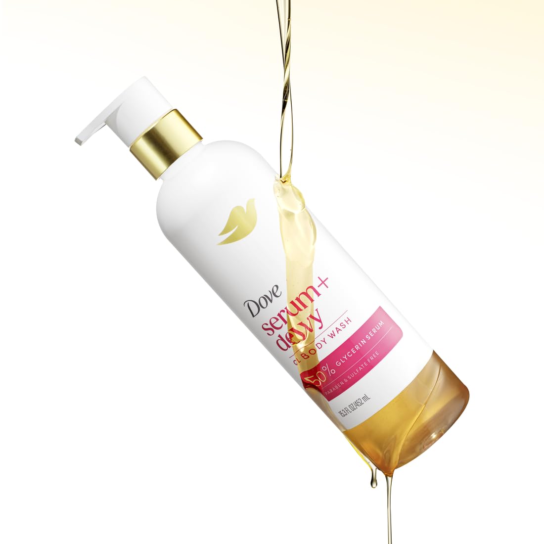 Dove Dewy Shower Oil Body Wash Coconut & Geranium Oil with lather