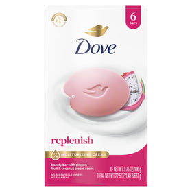 Dove Dragon Fruit Beauty Bar Soap 6 Count front view