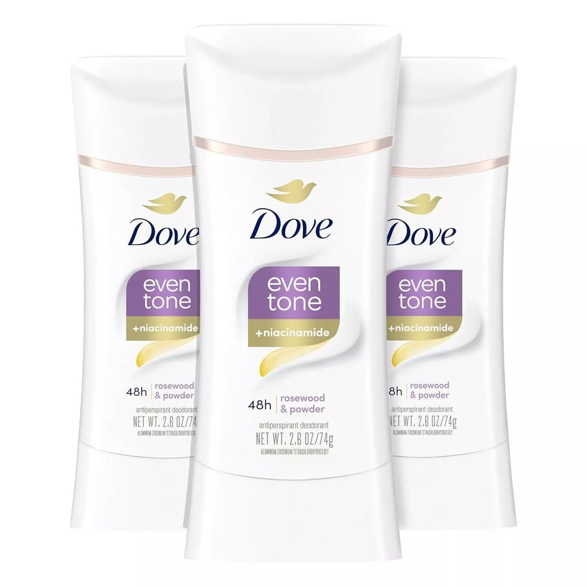 Dove Even Tone Antiperspirant Deodorant 2.6 oz front view