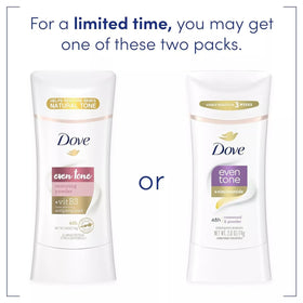 Dove Even Tone Antiperspirant Deodorant 2.6 oz side view