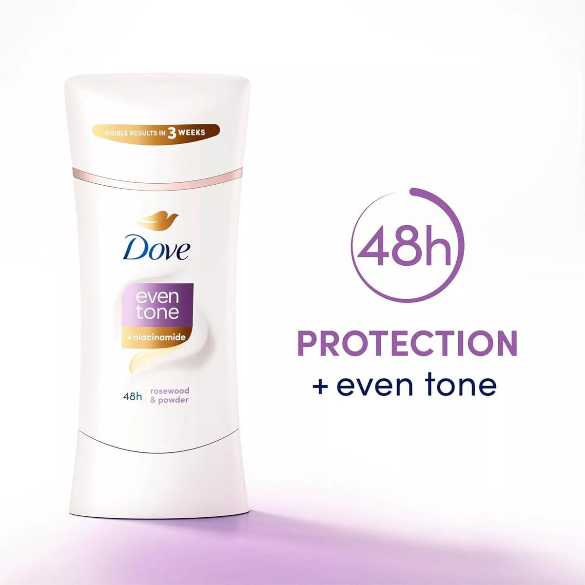 Dove Even Tone Antiperspirant Deodorant application on skin