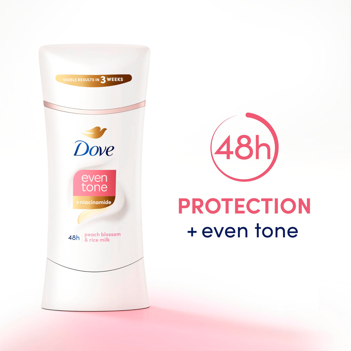Dove Even Tone Antiperspirant Stick 3PK application on skin