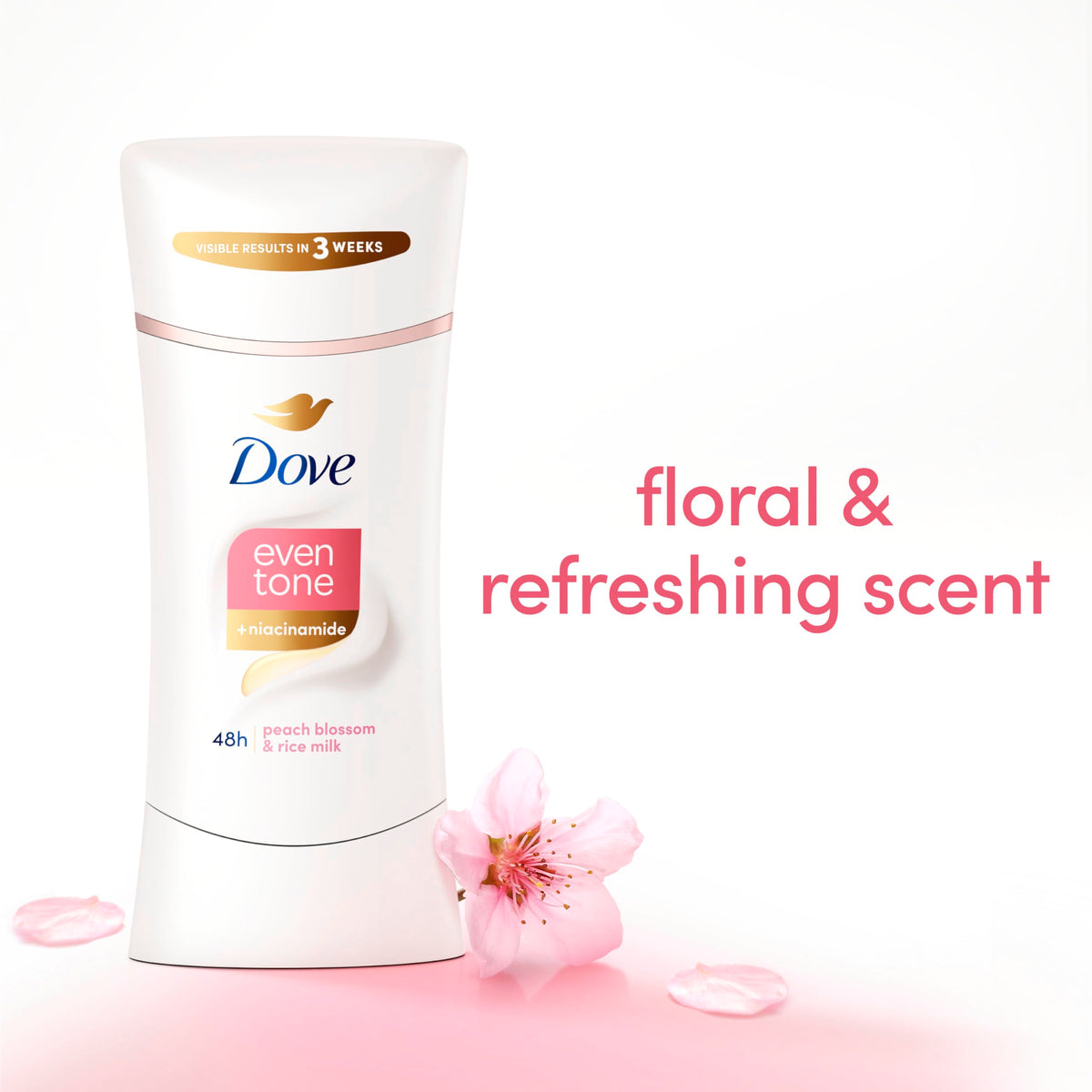 Dove Even Tone Antiperspirant Stick 3PK with Rice Milk ingredients