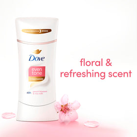 Dove Even Tone Antiperspirant Stick 3PK with Rice Milk ingredients