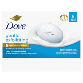 Dove Gentle Exfoliating Beauty Bar Soap close-up of individual bar
