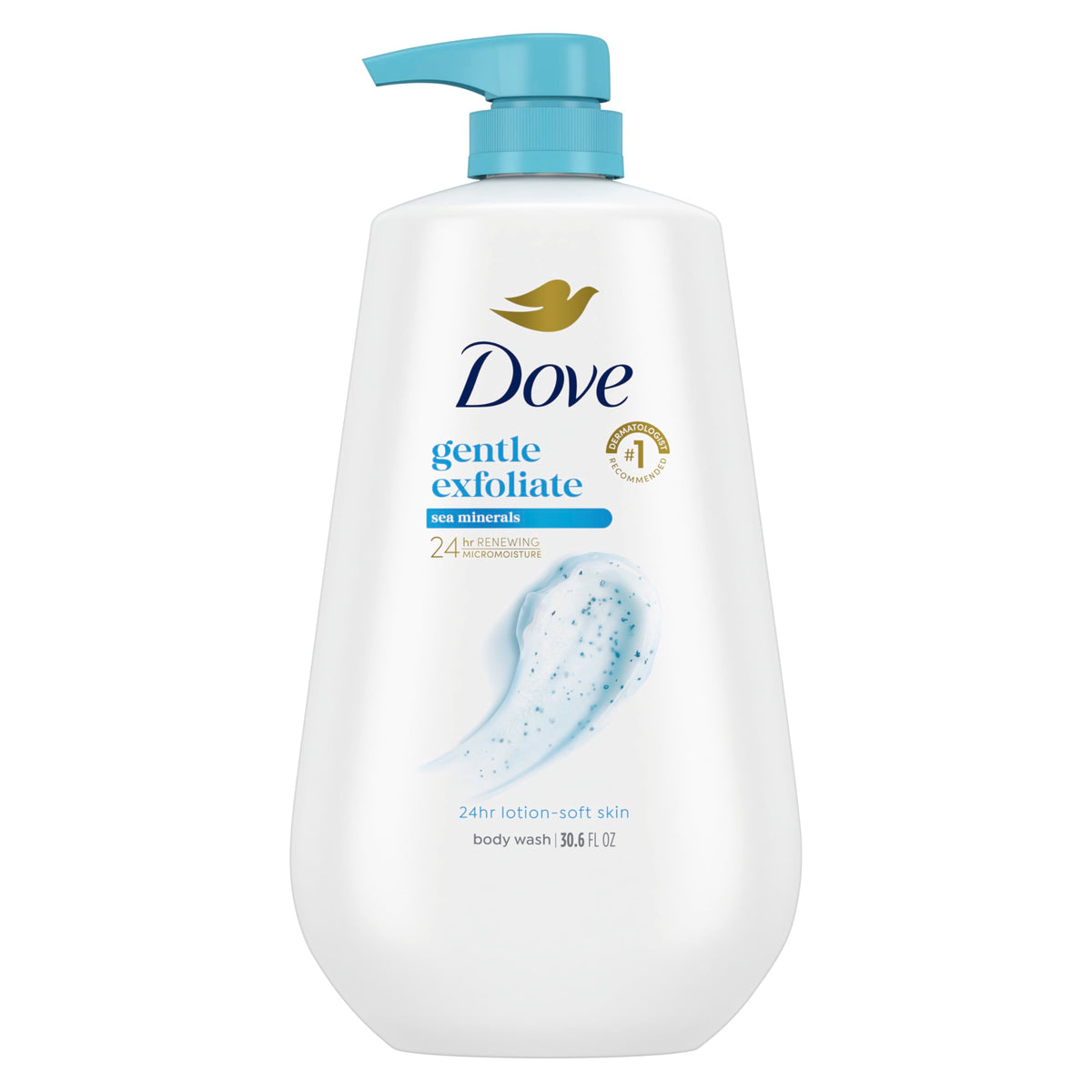 Dove Gentle Exfoliating Body Wash 30.6 oz front view