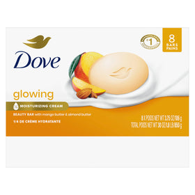 Dove Glowing Beauty Bar Soap close-up of soap bar