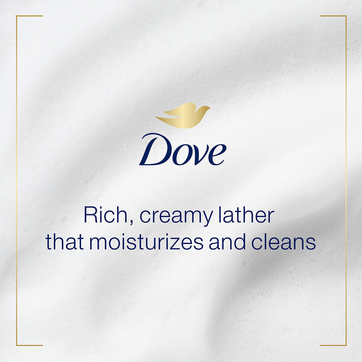 Dove hand wash refill bottle showing Moisture support 5X Complex label