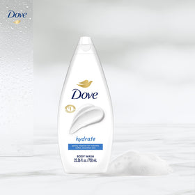 Dove Hydrate Body Wash packaging with refreshing scent