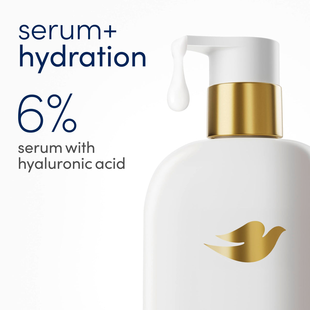 Dove Hydration Serum Body Wash in shower setting
