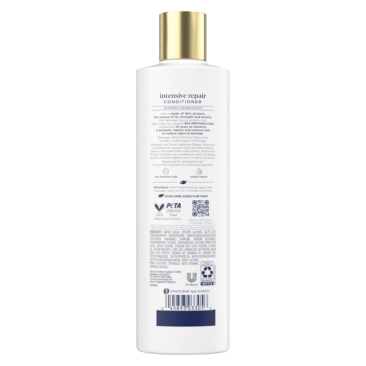 Dove Intensive Repair Conditioner 12oz back view