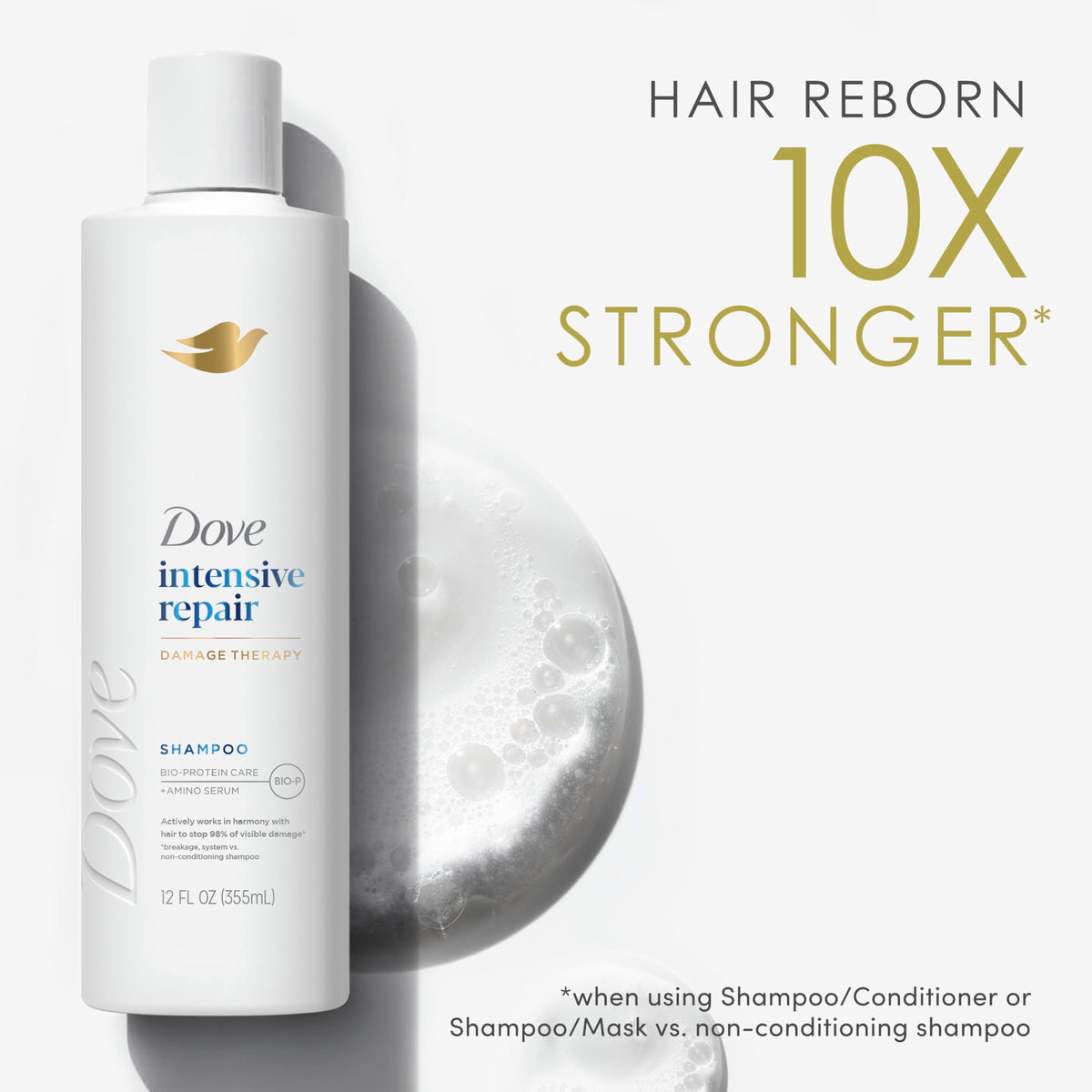 Dove Intensive Repair Shampoo 12oz lifestyle scene