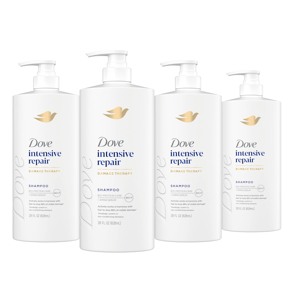 Dove Intensive Repair Shampoo 4 Pack 28 Fl Oz front view