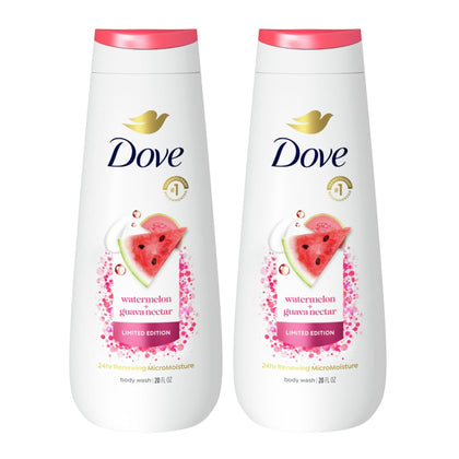 Dove Limited Edition Renewing MicroMoisture Body Wash Watermelon & Guava front view