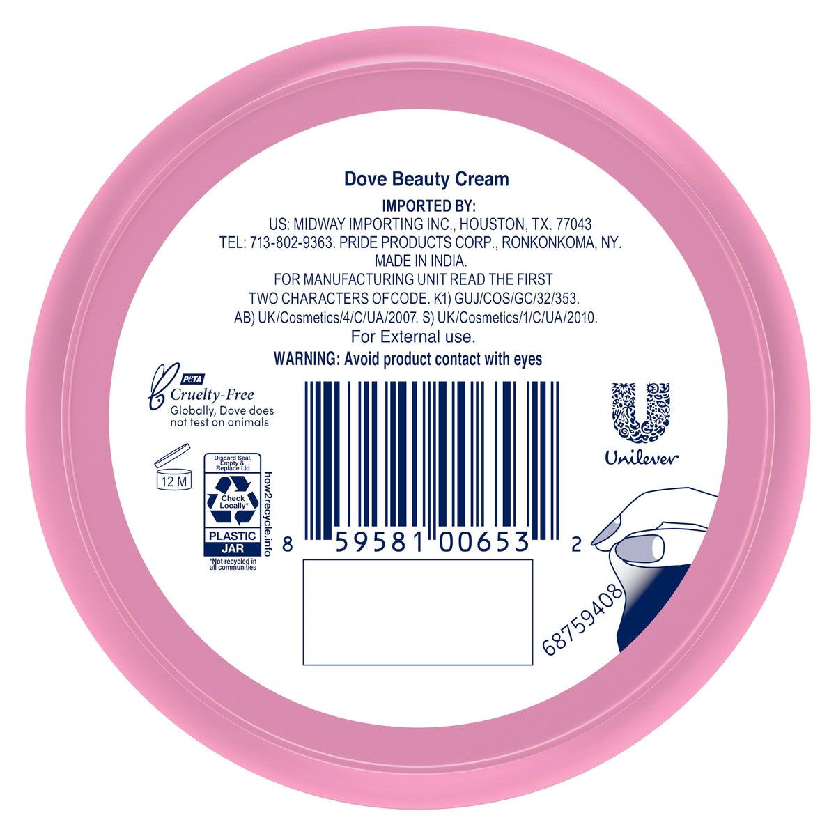 Dove Lotion Beauty Cream texture close-up