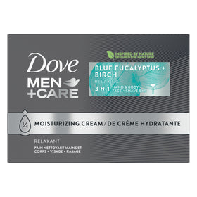 DOVE MEN + CARE 3 in 1 Cleanser Bar Blue Eucalyptus front view