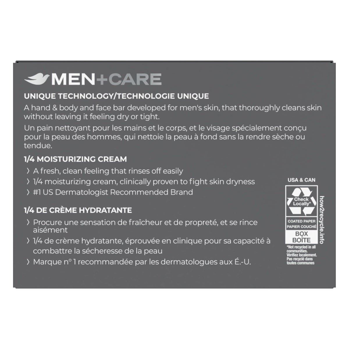 DOVE MEN + CARE 3 in 1 Cleanser Bar Blue Eucalyptus packaging