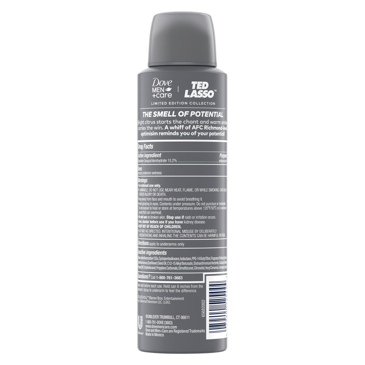 DOVE MEN + CARE All Star Comfort Dry Spray Antiperspirant back view