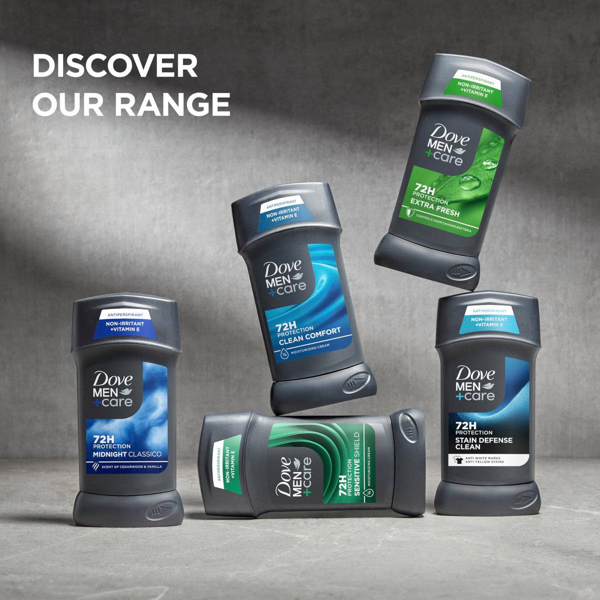 DOVE MEN + CARE Antiperspirant Deodorant packaging front