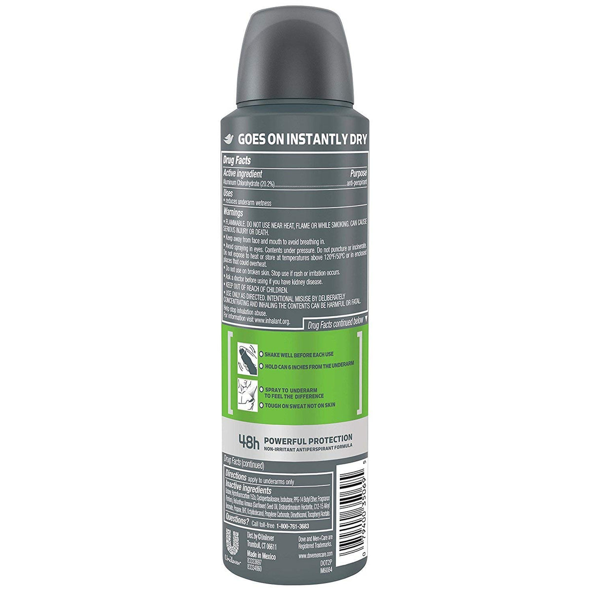 DOVE MEN + CARE Antiperspirant Extra Fresh close-up of packaging